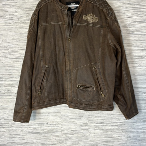 Harley-Davidson Dark Brown Faux Suede Jacket – Size 2XL (782) - Picture 4 of 8